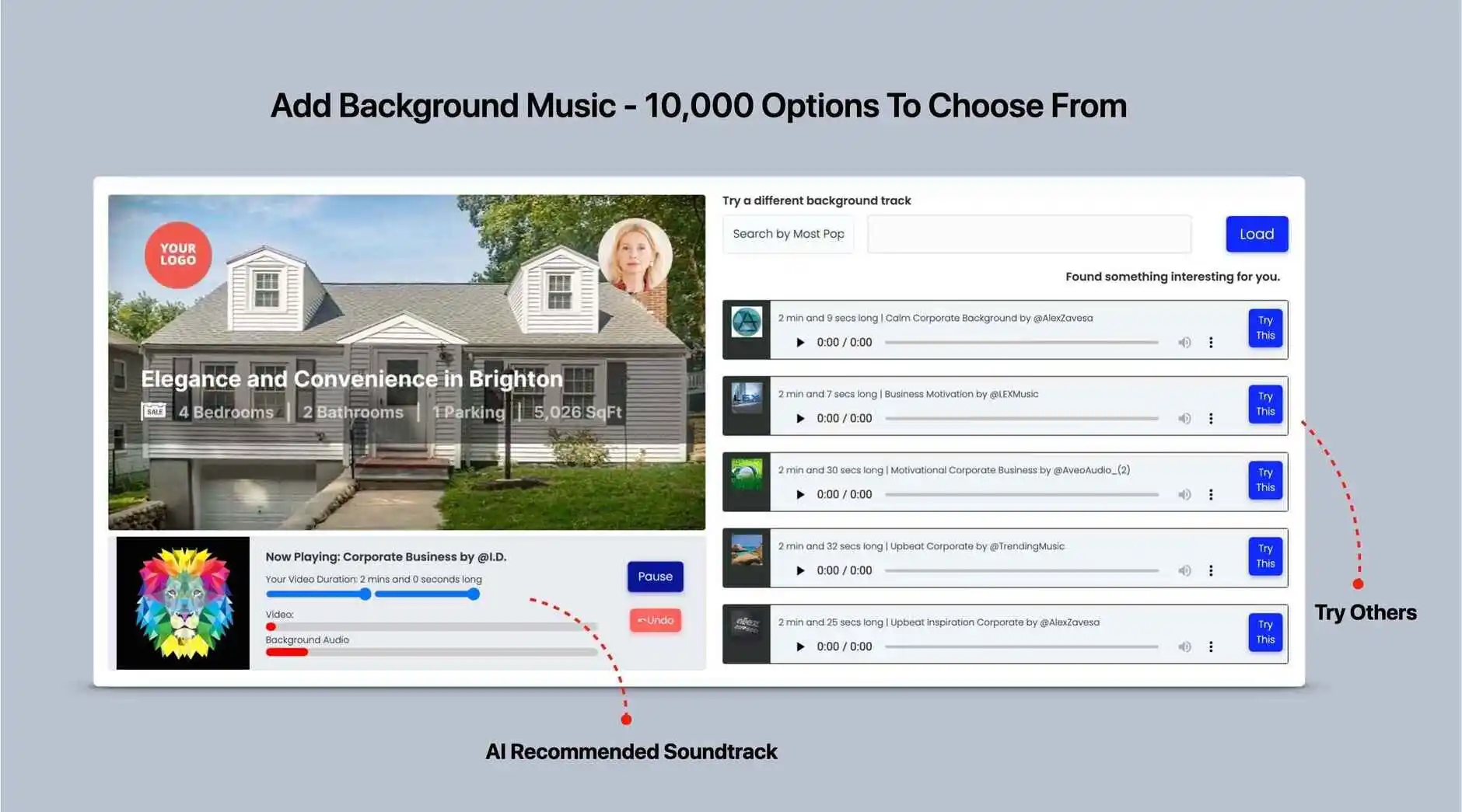 Add Background Music for Property Showcase Videos