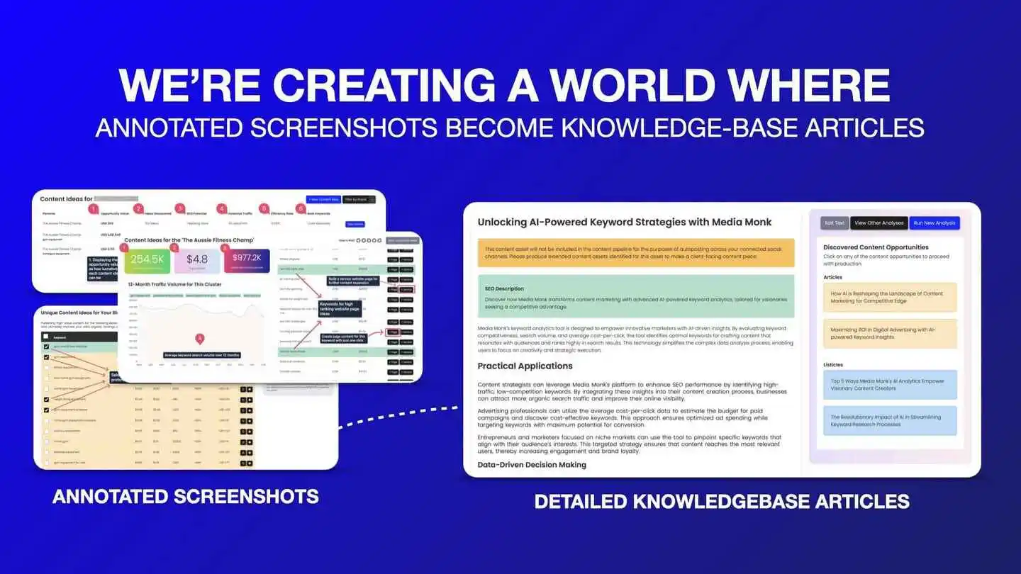 Screenshots to Knowledgebase