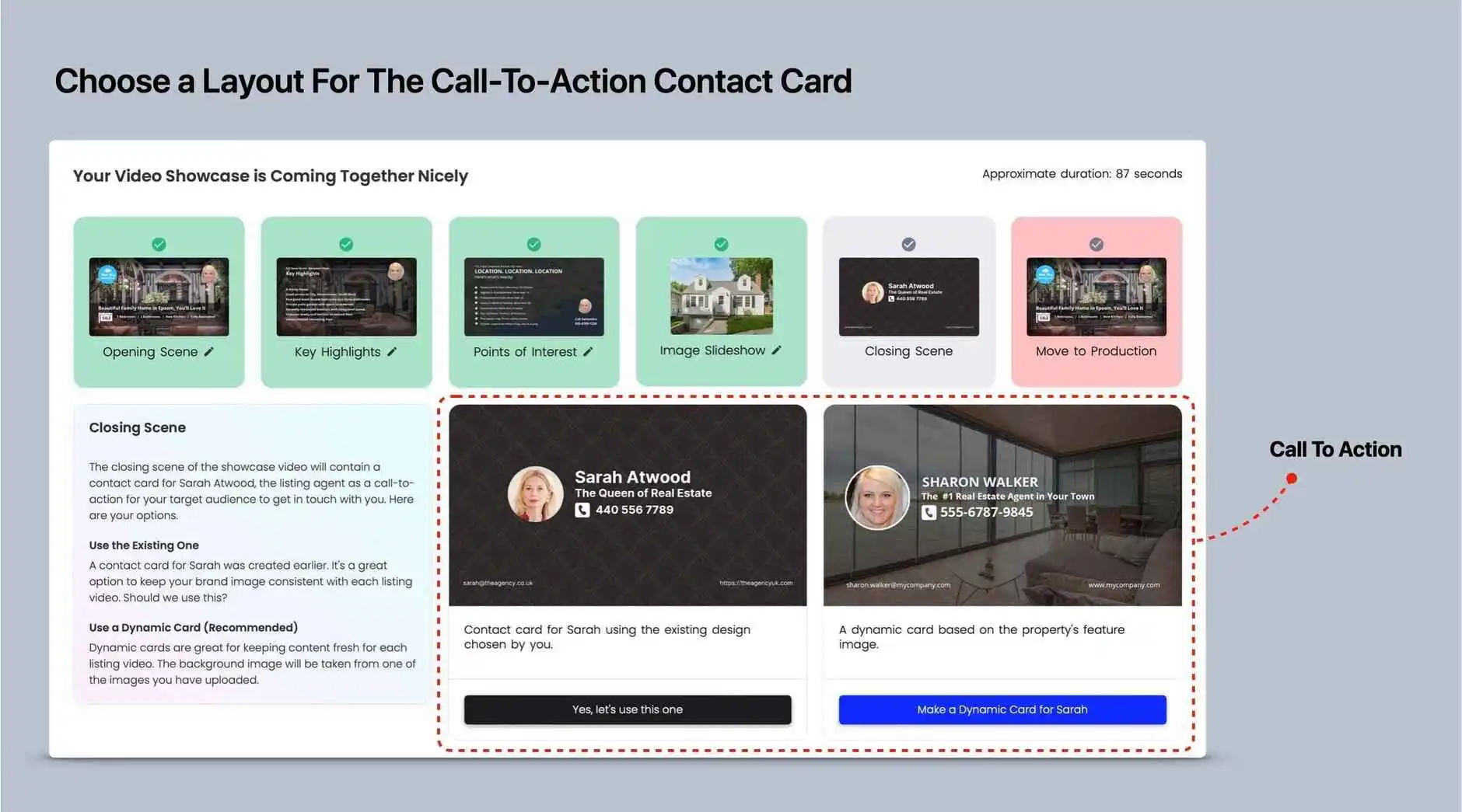 Call to Action Contact Card
