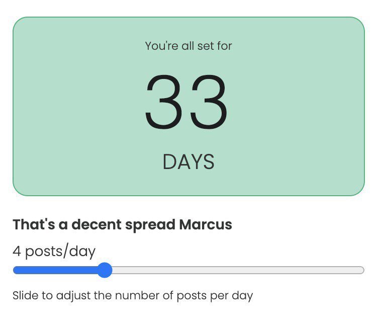 Social Media Automation - Posts Per Day